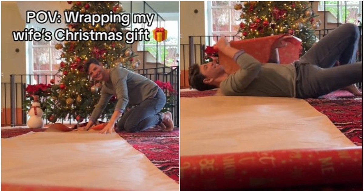 Viral το βίντεο του Σάκη Ρουβά στο TikTok: Ντύθηκε Χριστουγεννιάτικο δώρο για την Κάτια Ζυγούλη