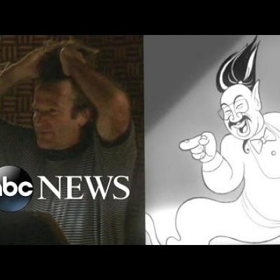 Ο Robin Williams στο θάλαμο ηχογράφησης για το «Aladdin» σε υλικό που βλέπουμε για πρώτη φορά