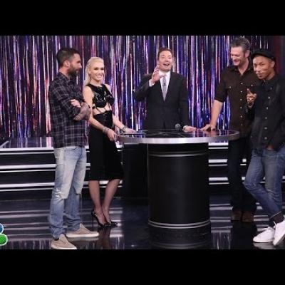 Gwen Stefani, Pharrell Williams & Adam Levine παίζουν το νέο παιχνίδι του Jimmy Fallon