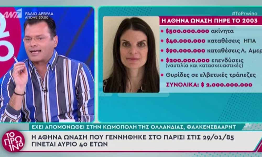 Αθηνά Ωνάση: Αυτή είναι σήμερα η συνολική περιουσία της